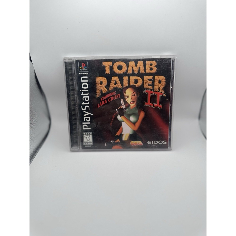 Tomb Raider II 2 PS1 PlayStation Black Label CIB Complete Tested Lara Croft